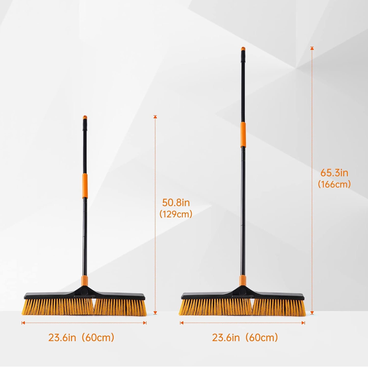 66in Broom has a Sturdy,Rust-resistant Handle,Stiff Bristles for Sweeping up Large Areas of Fallen LeavesใGravelใDebris - Image 4