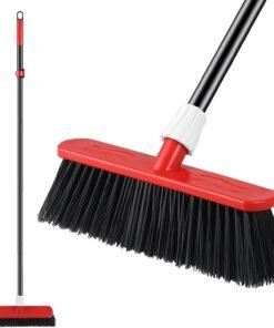 Hard Yard Brush with Long Handle for Cleaning Decking Patio(57IN)