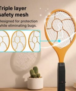 Alternative view of Fly killer with Protective net Layer, Electric Fly Swatter, Pest Control Mosquito and Insect Catcher Racket, Lightweight Handy Killer Racket for Indoor and Outdoor