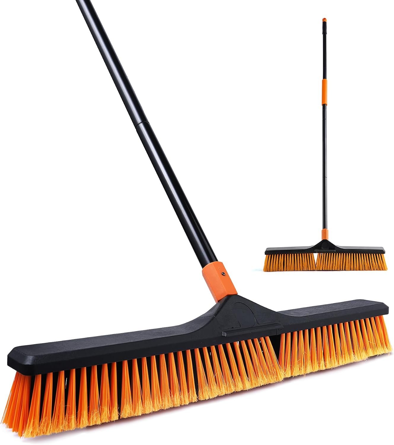 66in Broom has a Sturdy,Rust-resistant Handle,Stiff Bristles for Sweeping up Large Areas of Fallen LeavesใGravelใDebris