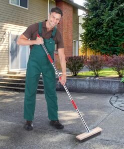 Alternative view of Duty Wire Broom with Telescopic Handle(57IN), Stiff Metal Bristle Brush for Removing Weed Moss Algae, Outdoor Floor Scrub Brush for Patio, Deck, Garden