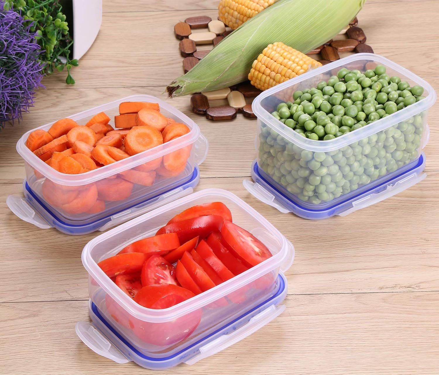 Plastic Food Containers with Lids, 18 piece, BPA-Free, Leakproof Food Storage lunch box - Image 6