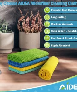 Alternative view of Microfibre Cleaning Cloth Lint Free Washable Pack of 8 30x30cm | Multifunctional Reusable Cleaning Cloths, Streak Free Washable Cloth Duster for House, Kitchen, Car, Motorbike, Windows